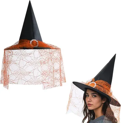 Produktbild von Hexenhut, große Krempe, mit Schnalle, für Halloween