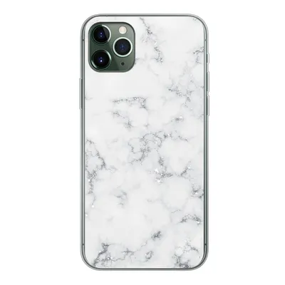 Produktbild von MuchoWow® Handyhülle Schutzhülle Hülle für iPhone 11 Pro Max Marmor - Weiß - Silber - Glitter - Marmoroptik - Chic Silikon Softcase Handy Hülle - Schutz