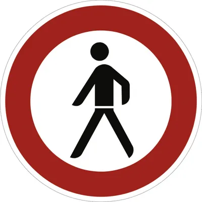 Produktbild von Verkehrsschild VZ259, Verbot für Fußgänger, Alu, RA2, Ø 420 mm