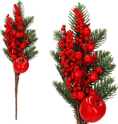 Obrázek produktu pro Větvička s jeřabinami a jablíčkem 32 cm