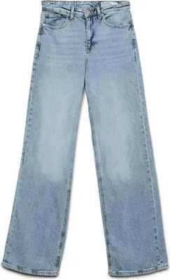 Productafbeelding van Vero Moda VMTESSA - 10283858, Dames, Volwassen, Blauw, Met knoopjes, Met rits, Katoen, Elastaan, Niet bleken