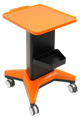 Image de Chariot médical - Chariot mobile - Capacité de charge : 60 kg - Structure en plastique - Roues silencieuses - Idéal pour les laboratoires dentaires, les salons de beauté, les bureaux