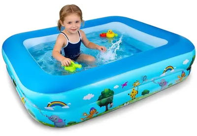 Produktbild von Kleines aufblasbares Kinderbecken, 120 cm, rechteckig