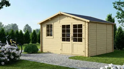 Immagine prodotto di Casetta da giardino in legno - 12m2 - 4x3m - 28mm - colore: naturale