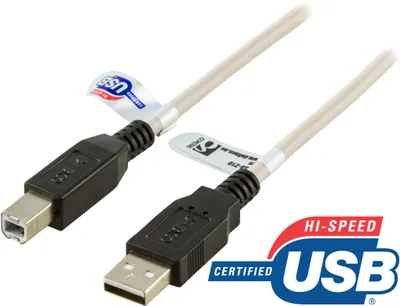 Immagine prodotto di Microconnect USB 2.0 A-B 1m M-M - Cavo USB (1m, USBUSB A, USB B, 2.0, maschio/femmina, bianco)