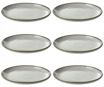 Produktbild von IKEA GLADELIG Teller Steingut grau 6 Stück 20 cm