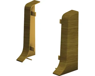 Produktbild von Prinz Endstücke für Klemm-Sockelleiste mit Kabelkanal Eiche Montana 50 mm