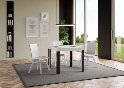 Produktbild von ITAMOBY - Ausziehtisch 90/246x90 cm Linea Esche weiß Tischbeine Anthrazit