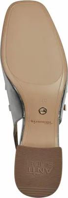 Produktbild von Tamaris Damen Pumps Slingback Riemchenpumps mit Karree Form 1-29510-44, Größe:37 EU, Farbe:Silber
