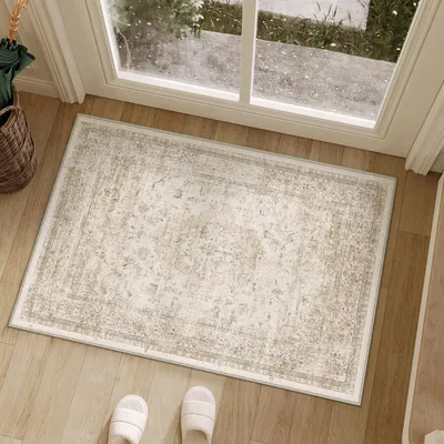 Produktbild von Kleine waschbare Fußmatte 60x90 cm beige
