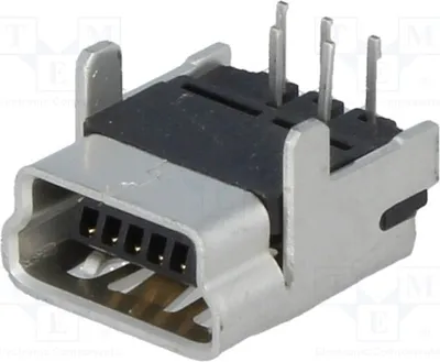 Produktbild von 1x Buchse THT PIN: 5 USB B mini   mit 90°-Winkel 54819-0519 USB und IEEE1394-Steck
