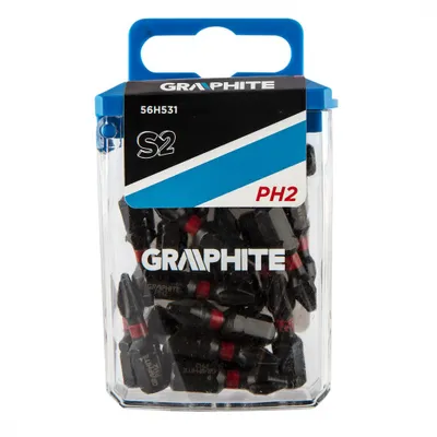 Obrázek produktu pro GRAPHITE Rázové bity PH2 x 25 mm, 20 ks.