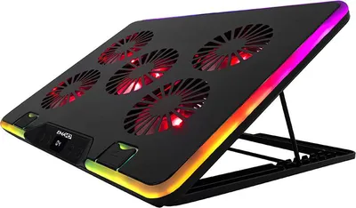 Produktbild von Gaming Laptop-Kühlpad Turbo 2 RGB für Laptops bis 17 Zoll mit 6-stufiger Höhenverstellung