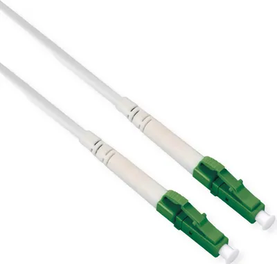Produktbild von ROLINE Glasfaserkabel 9/125 µm OS2, LC/LC, APC, stahlarmiert, simplex, LSOH, weiß, 2 m