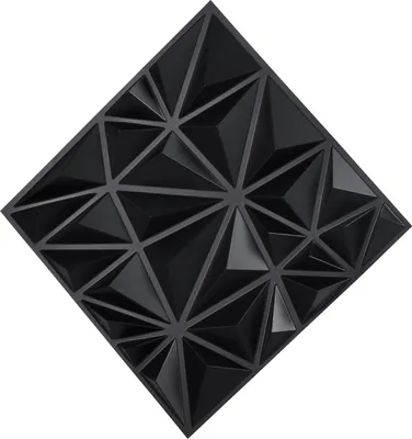 Immagine prodotto di SucceBuy Pannelli murali 3D, confezione da 33 pezzi, 30 x 30 cm, PVC, nero diamante, 32 metri quadrati di copertura