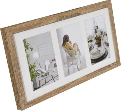 Image de Galerie photo Henzo Moderne 20x40 cm Marron moyen pour 3 photos 10x15 cm