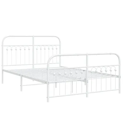 Immagine prodotto di Giroletto con Testiera e Pediera Metallo Bianco 137x190 cm