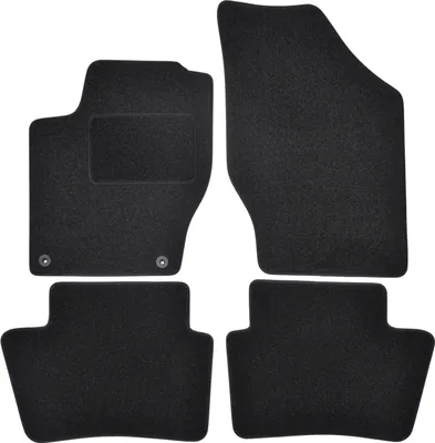 Image de Tapis De Sol Noir Velours Pour Citroen Ds4 2011-2018, Ajustement précis, Base Antidérapante, Renforcée dans la Zone de la Pédale