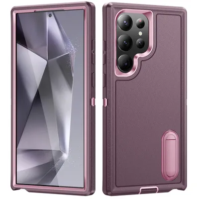 A product shot of a phone case, showing both the front and back.