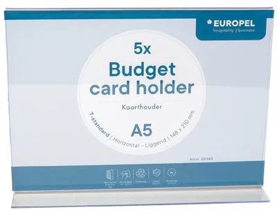 Produktbild von EUROPEL Tischaufsteller Budget DIN A5 quer gerade