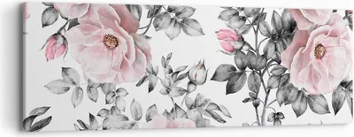 Produktbild von Bild auf Leinwand - Leinwandbild - Blumen Blätter Pflanze Rose - 90x30cm - Wand Bild - Wanddeko - Leinwanddruck - Bilder - Kunstdruck - Wanddekoration - Leinwand bilder - Wandkunst - AB90x30-2952