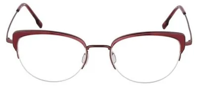Zdjęcie produktu dla Okulary Rodenstock Schmetterling wykonane z tytanu beta, w kolorze malinowym, dla kobiet. Okulary