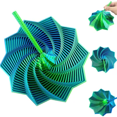 Produktbild von Fidget Spielzeug Sensorik Spielzeug - 14,5 cm - Grün - Sechseckig 3D-Design