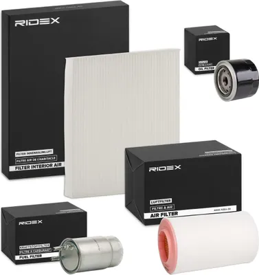 Produktbild von RIDEX Filterset Inspektionspaket Filtersatz für FIAT Ducato Kastenwagen (250, 290) Ducato Pritsche / Fahrgestell (250, 290) Ducato Bus (250, 290)