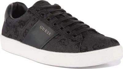 Produktbild von Guess Nola Herren Schnürung Synthetik 4G Logo Druck Turnschuhe Schwarz Weiß – undefined / Schwarz-Weiss
