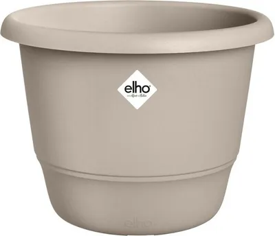 Zdjęcie produktu dla Donica Okrągła Elho Amiga Rond 55, 55 L, Ø 55 x H 51 cm, Beige, Do Użytku Zewnętrznego, Z Recyklingu