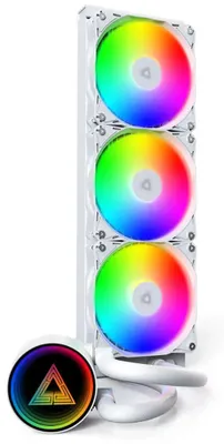 Image de Montech LightFlow ARGB 360, Refroidisseur liquide tout-en-un, 12 cm, 129,5 m³/h, Blanc