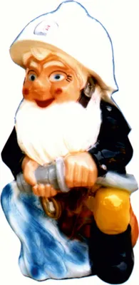 Produktbild von Garten Zwerg Feuerwehrmann Figur Statue Skulptur Figuren Skulpturen Deko 8813