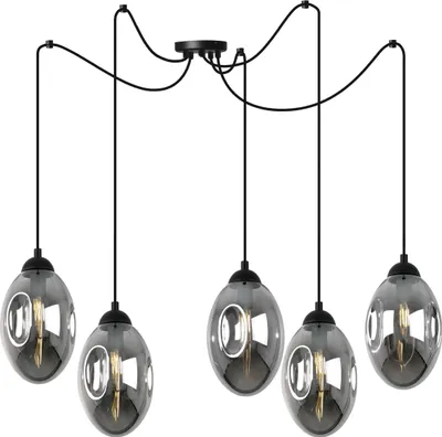 Produktbild von Loft Hängelampe im Spinnen Design – Moderne Deckenlampe Kronleuchter für Wohnzimmer, Schlafzimmer und Gästezimmer