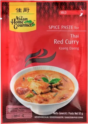 Produktbild von [ 50g ] ASIAN HOME GOURMET Würzpaste für thailändisches rotes Curry / Kaang Daeng