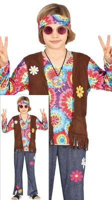 Produktbild von Guirca Hippie-kostüm 7-9 Years 7-9 Years