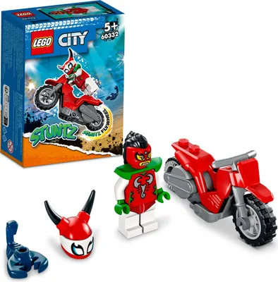 Produktbild von LEGO 60332 City Stuntz Skorpion-Stuntbike, Set mit Motorrad und Minifigur