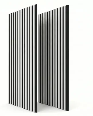 Produktbild von STEGU Linea Acoustic PROline 2er Set Akustikpaneele 120x60,5 cm Schallabsorption MDF Weiß