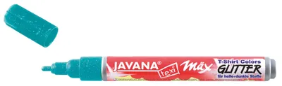 Produktbild von Kreul Javana texi mäx Glitter Stoffmalfarbe helle & dunkle Stoffe türkis