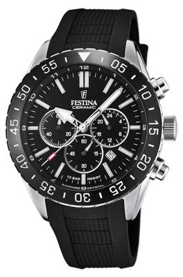 Image de Festina mens montre céramique F20515/2 silicone montre bracelet noir UF20515/2