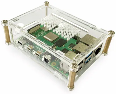 Produktbild von JOY-IT Acryl-Gehäuse transparent für Raspberry Pi 4 B