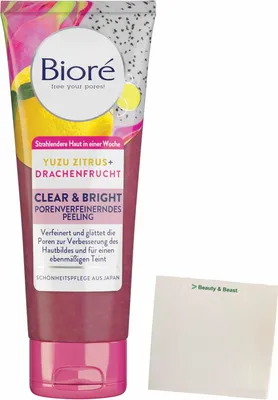 Produktbild von Biore Clear & Bright Peeling (100ml Tube) + usy Block