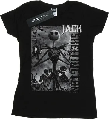 Produktbild von Disney - "Nightmare Before Christmas Skellington" T-Shirt für Damen BI35571 (XL) (Schwarz)