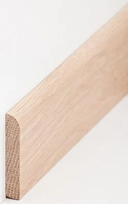 Produktbild von Sockelleiste Massivholz 10 x 58 x 2400 mm Eiche zum Kleben, Schrauben & Nageln Massivholz Fußleiste by PROVISTON 60 Meter | 25 Stück