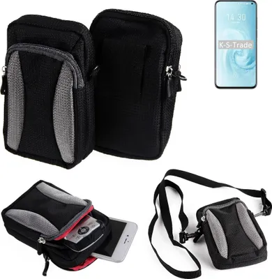 Produktbild von K-S-Trade Holster Schutz Hülle kompatibel mit Meizu 17 Handy Hülle Gürteltasche Umhängetasche mit Zusatzfach schwarz