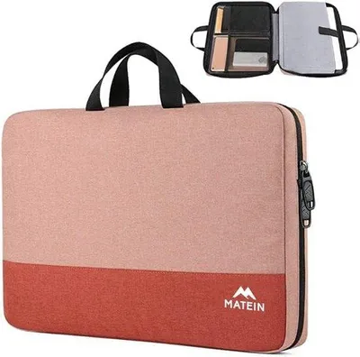 Image de Sacoche pour ordinateur portable 15,6 pouces, imperméable, compatible TSA, avec compartiments