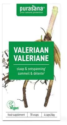 Productafbeelding van Purasana Valeriaan/Valeriane Vegan (70 capsules)
