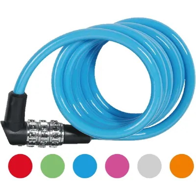 Obrázok produktu pre Špirálový káblový zámok ABUS 3506C - 6 mm hrubý, flexibilný kombinačný zámok - stupeň zabezpečenia ABUS 1 - 120 cm - náhodná farba