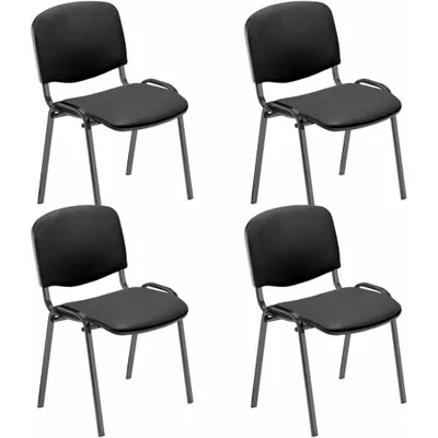 Produktbild von Nowy Styl Besucherstühle Iso anthrazit schwarz Kunstleder 4 St.