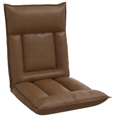 Image de Fauteuil à pied réglable vidaXL, tissu marron