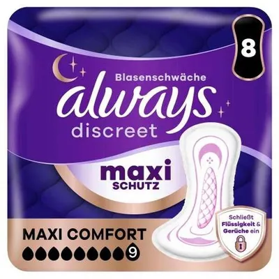 Produktbild von Multipack 2x Always Discreet Inkontinenz Maxi Comfort 8 Stück